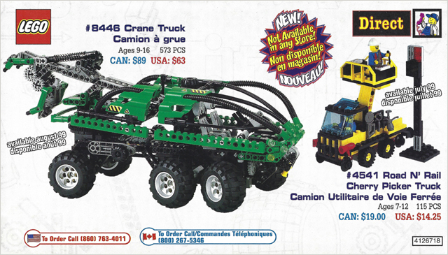 1999 Insert - LEGO Direct - US/Canadian Technic (4126718)