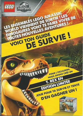 2018 Jurassic World Foldout French (with stickers and form to win Set 4000031 Exclusive T. rex)