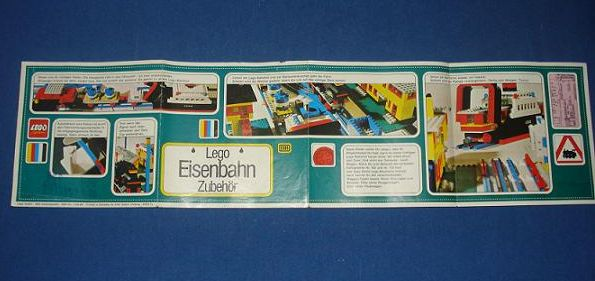 1971 Large Train German Foldout Lego Eisenbahn Zubehör (97219 Ty.)