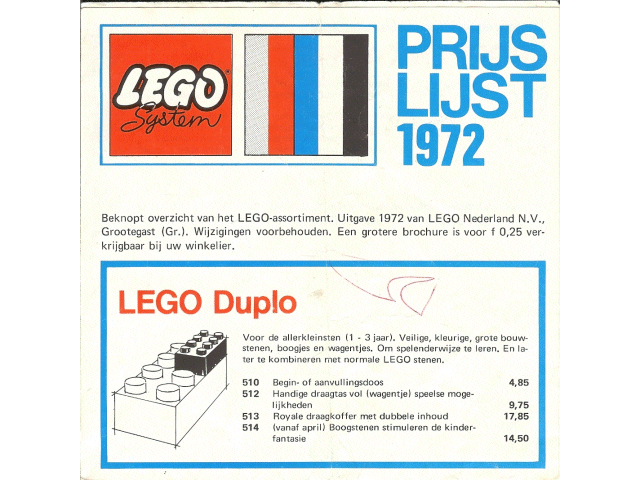 1972 Medium Dutch - Prijslijst (price list)
