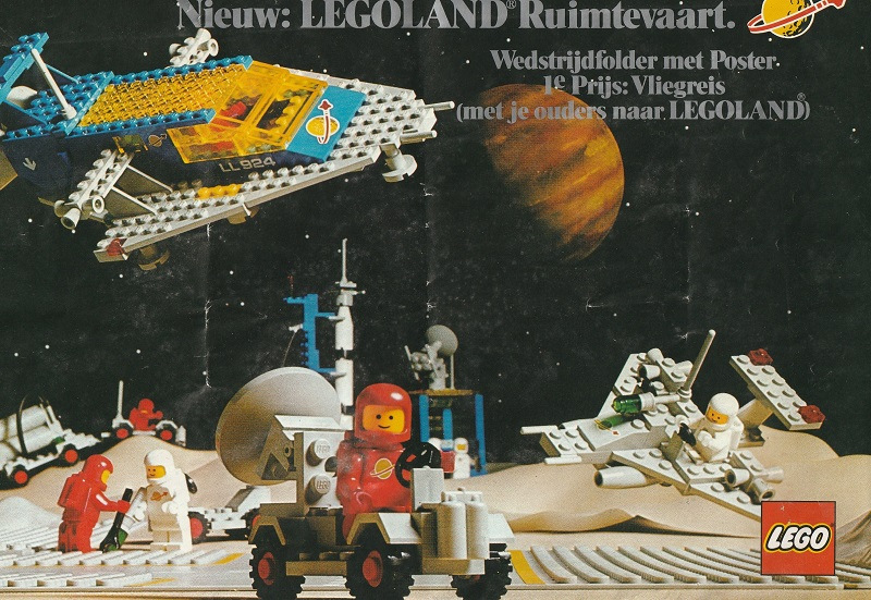 1979 Large Dutch LEGOLAND Ruimtevaart wedstrijdfolder 24 x 17 cm (99615-NL)