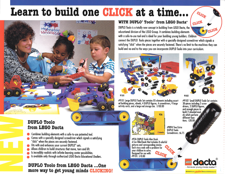 1992 Large US Dacta Flyer for Duplo Toolo