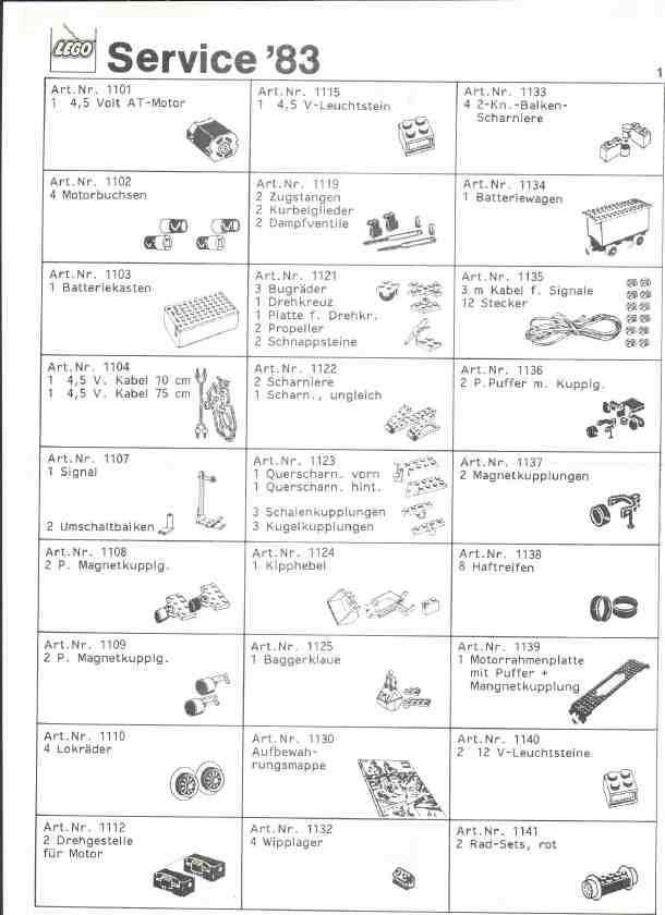 1983 Large Service Packs German