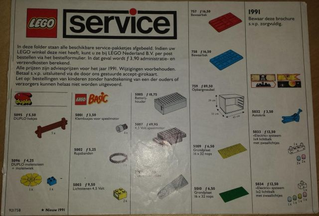 1991 Medium Service Packs Dutch (921758)