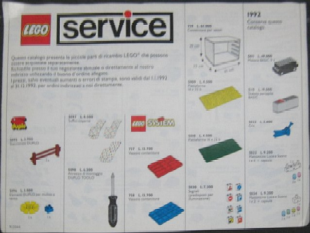 1992 Medium Service Packs Italian (922044-I)