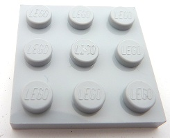 Lego 10x Plate Flat 3x3 square square square dark grey/dark b gray 11212 NEW 