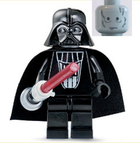 Ønske Bare overfyldt Knop Darth Vader - Trans-Red Light-Up Lightsaber : Minifigure sw0117 | BrickLink
