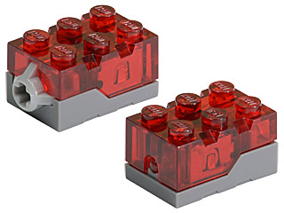 Lego 1x Electric Light Brick brique lumineuse lumière led orange 54930c02 NEUF