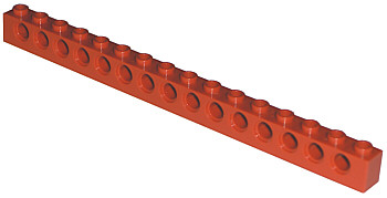 Brique technique 1x16 ROUGE RED Lot x3 brick 3703            OCCASION/USED 