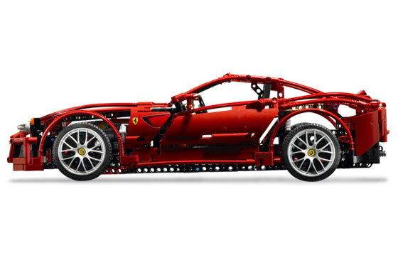 Aufkleber passend für LEGO 8145 Technic,Sticker Ferrari 599 GTB Fiorano,Precut 