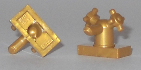 LEGO Pearl Gold Mixer Taps for Minifigures NEW 