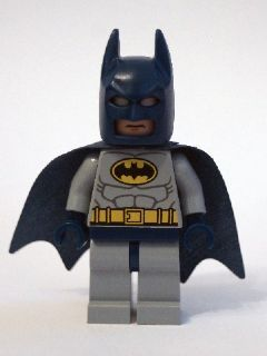 Batman - Light Bluish Gray Suit with Yellow Belt and Crest, Dark Blue Mask  and Cape (Type 2 Cowl) : Minifigure sh025a | BrickLink