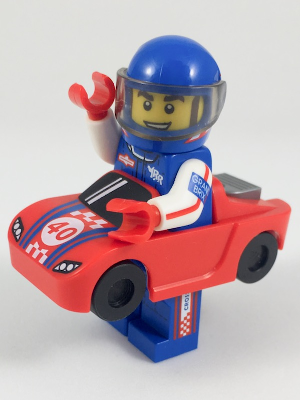 lego minifigures race car guy