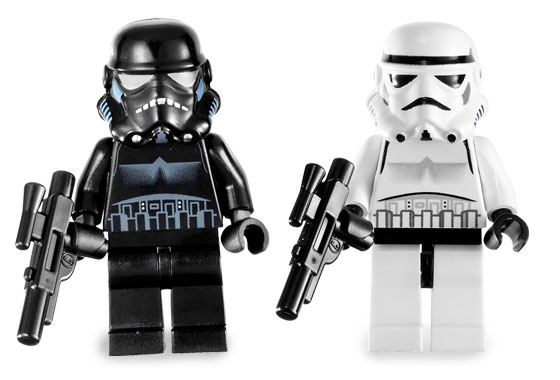 Lego Star Wars Shadow Stormtrooper Pilot Black Clone Figure mit Waffe Set 7667 
