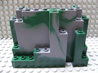 BURP 60052 Pack of 1 LEGO Rock Panel 4x10x6 Rectangular - RN: 6082 