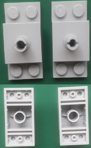 Brick, Modified 2 x 2 with Top Pin and 1 x 2 Side Plates : Part 
