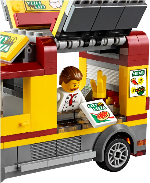 LEGO 60150 City Pizzawagen ein Roller Tisch Pizza Van Le camion pizza Neu N3/17 