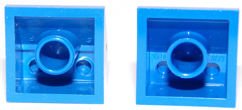 Lego 10 pieces transp bleues inclinees 10 trans dark blue slopes 45°  1 x 2 