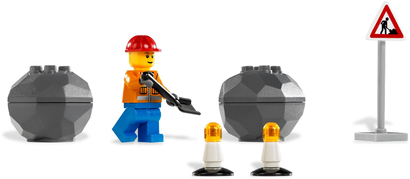 LEGO CITY Minifigure CONSTRUCTION WORKER From Set 7631 