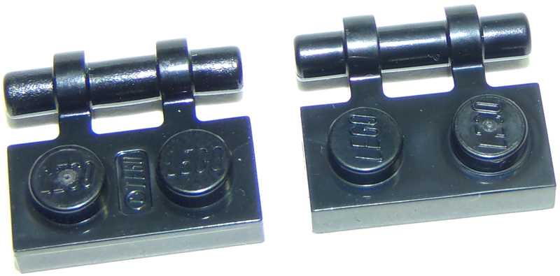 2540 Ersatzteile: 20x Platte Griff  Stange schwarz 1x2 LEGO®