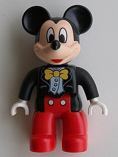 Lego Duplo Figure Mickey Mouse w/ red overalls