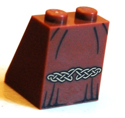 Lego Minifig Red Brown Skirt x 1 Roof 2 x 2 x 2/65 DEG for Minifigure 