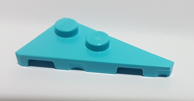 QTY 5 No 65429 Medium Azure Wedge Plate 4 x 2 Left Pointed LEGO Parts 