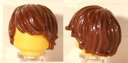 Lego 1x Minifig cheveux coiffure hair tousled ébouriffé dark orange 87991 NEUF