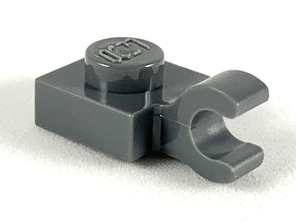 old 6 Plate LEGO Parts~ Modified 1 x 1 w Clip Horizontal 61252 Lt Gray