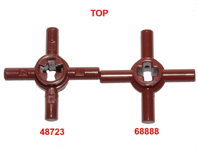 Technic, Axle Connector Hub with 4 Bars and Through Axle Hole