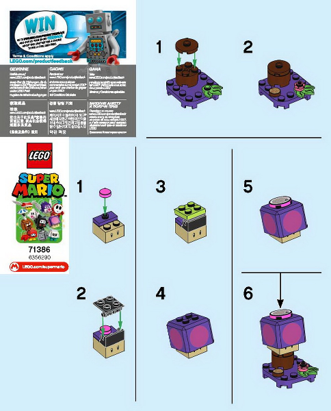 Poison Mushroom Super Mario Series 2 Complete Set Instruction char02 7 BrickLink