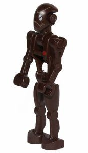 1 x Lego Figur Kopf Droide Star Wars Commando Droid dunkel braun sw359 98103pb01 