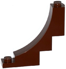 Pack of 2 Brick Arch 1x5x4 Inverted 30099 REDDISH BROWN LEGO Parts NEW 