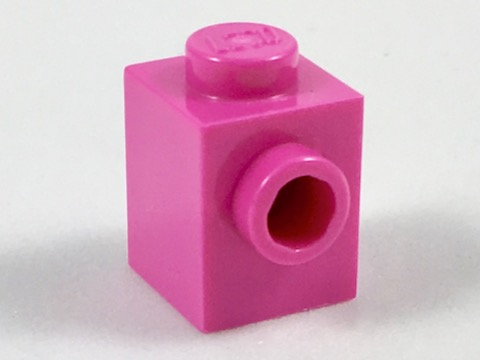Lego 4x Lego Brick Modified 1x1 Stud 1 Side Rot/Rot 87087 Neu 