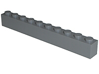 NEUF NEW gris Brick 1x10 2 x LEGO 6111 Brique light bluish grey gray 
