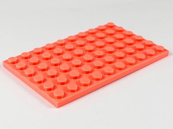 beidseitig bebaubar Lego 3033 # 2 x flache Platte Grundplatte 6x10 rot 