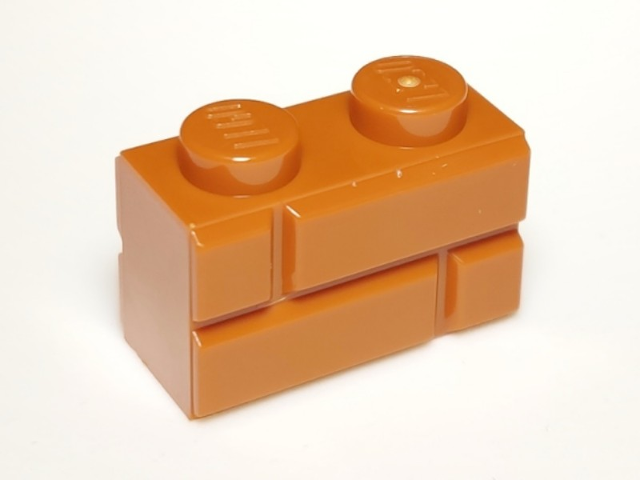 LEGO 98283 Pack of 50 Embosed Brick Pattern 1x2 Dark tan beige  Modified Masonry 