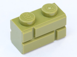 Parts size 1x2 – 4646577 5 x Lego sand yellow profile bricks single groove 