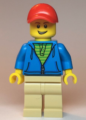 LEGO Man with Dark Azure Open Shirt Minifigure