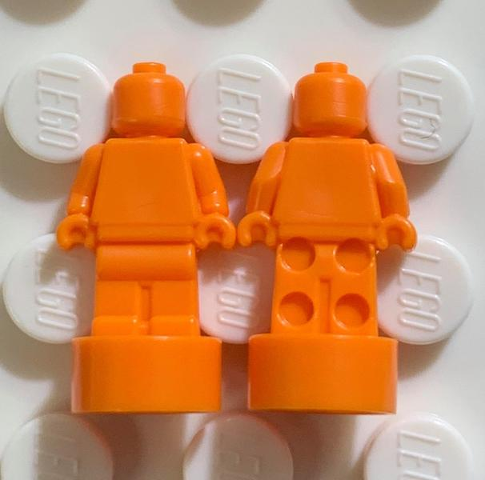Nouveau LEGO-Microfig-Plain-Statue Set x 3-Blanc Gris Foncé Pearl Gold Trophy 