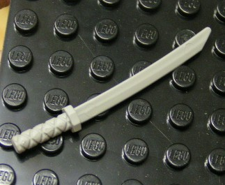 LEGO Ninjago samurai sword / katana - flat silver