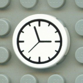 parti Bliv overrasket Elastisk Tile, Round 2 x 2 with Clock Pattern : Part 4150px1 | BrickLink