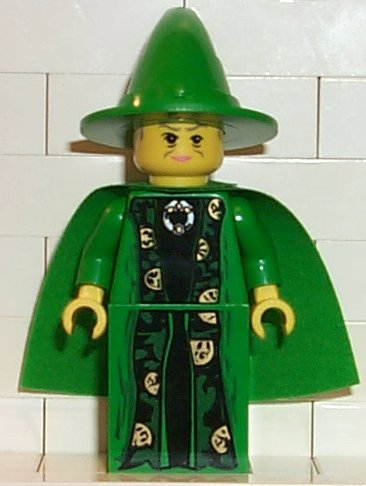 Professor Minerva McGonagall - Green Robe and Cape : Minifigure