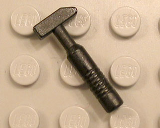 Minifigure, Utensil Tool Cross Pein Hammer - 6-Rib Handle : Part