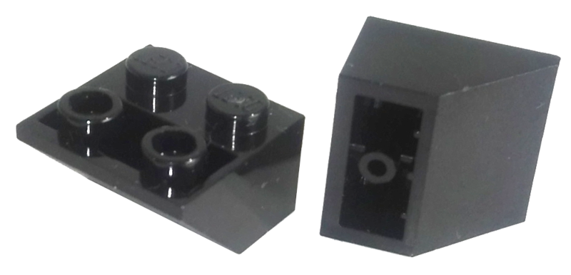 Slope, Inverted 45 2 x 2 with Hollow Round Bottom Tube