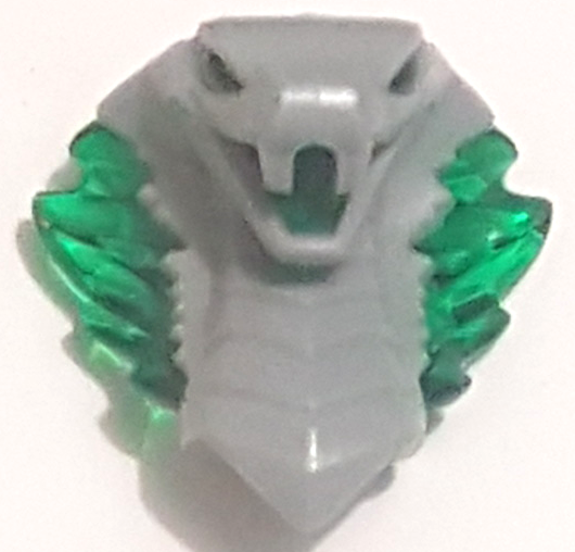 Minifigure, Head, Snake, Cobra with Open Mouth Molded Eyes, Tongue, and Flames on Open Hood : Part 41201pb02 | BrickLink
