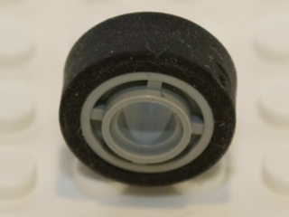 Wheel 11mm D. x 8mm with Center Groove, 4 Spokes with Black