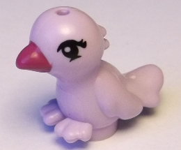 Bird, Friends Style with Magenta Beak and Black Eyes Pattern Bird, Friends Style with Magenta Beak and Black Eyes Pattern