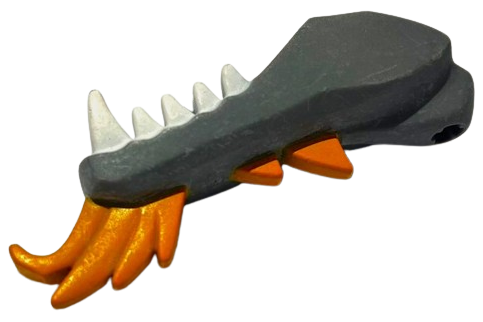 Dragon Head (Ninjago) Jaw Lower with White Teeth and Orange