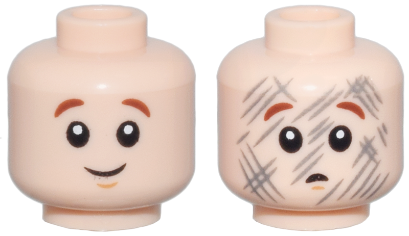 日本全国送料無料商品人気ランキング Minifigure, Head Eyebrows Brown Reddish Child Sided Dual その他